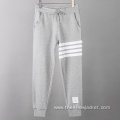 Men's Cotton Striped Sweatpants with Bunched Feet Customized